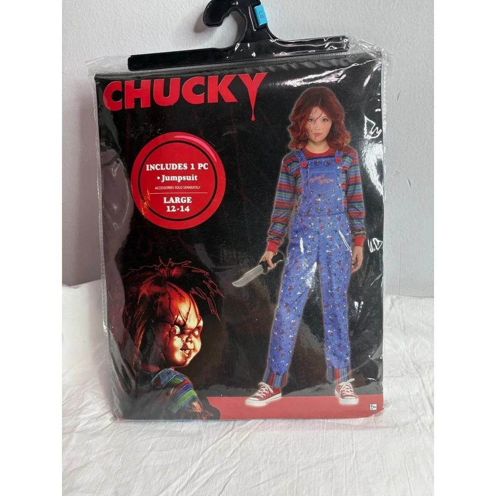 Chucky Child Costume Jumpsuit Good Guys Character Halloween Large 12 14
